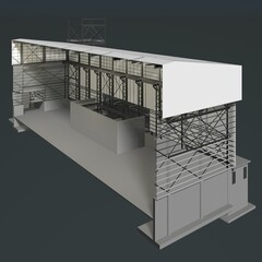 3D illustration of building structure