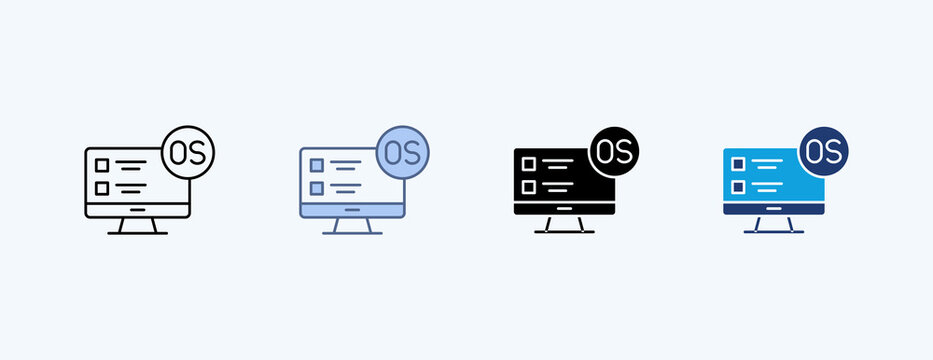 Operating System Multiple Icon Illustration Vector