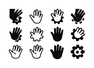Obraz premium Worksite Safety Icons. Worksite Accidents. Icon set. Set Logo of