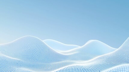 Blue wave dot matrix background image