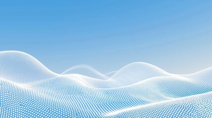 Blue wave dot matrix abstract background