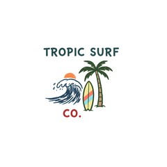 Summer paradise graphic print design. Tropical paradise. Enjoy beach life. Summer vibes artwork. Surf club design. Beach modern abstract art.