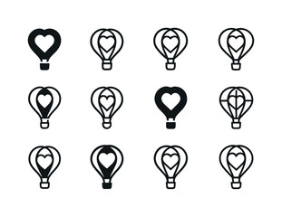 Romantic Getaway Logos. Romantic getaways and vacations. Icon se