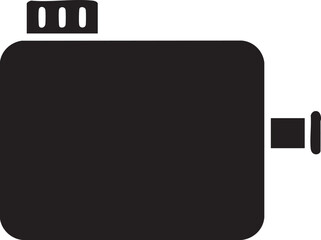 Portable Boat Fuel Tank Silhouettes Vector Connector