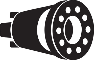 Jet Engine Fuel Injector Nozzle Silhouettes Vector Aviation