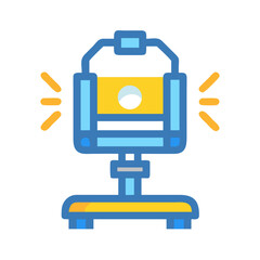 Obraz premium Stylized Spotlight Icon: Modern Studio Lighting Equipment Illustration