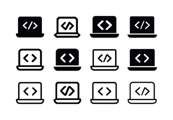 Programming Icon Set. Programming. Icon set. Set Logo of Program