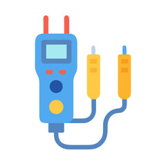 Flat illustration of moisture meter for building diagnostics usage © MonoPixel