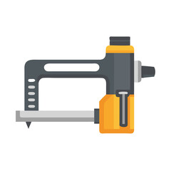 Staple Gun Flat Icon Isolated on Black Background