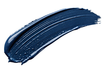 Fototapeta premium Dark Blue Mascara Smudge on Transparent Background