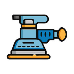 Isolated illustration of a professional handheld digital video camera