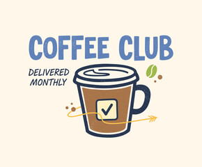 Coffee love club. Coffee cup design for fashion, top, dress, graphics, slogan tee, posters and others. More espresso. Need more ice. Cold coffee artwork.