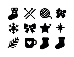 Ice Geometry Icons. Ice geometry collection. Filled icon set of ice geometry collection: ice crystal