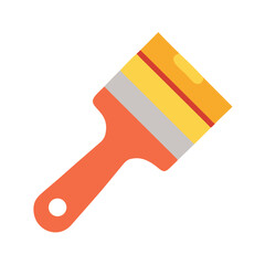 Illustration of a flat style paint brush icon