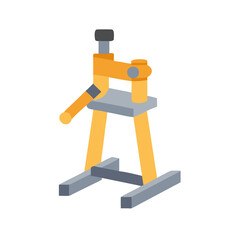 Isometric engineering illustration of a machinery tool on black