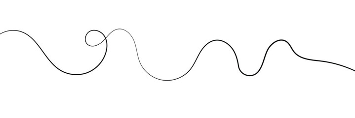 Squiggle line design element. vector file illustration. isolated on white background. EPS 10
