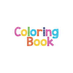 Coloring Book text vector