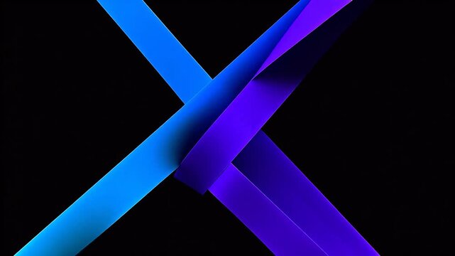 Abstract lines intersecting on black background