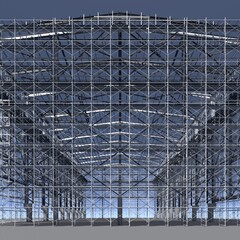 Fototapeta premium 3D illustration of building and construction