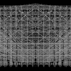 3D illustration of building and construction