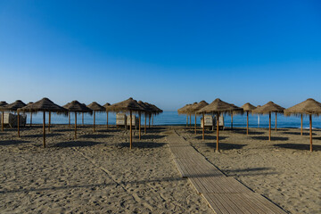 Malaga, Spain - August 06, 2024: Beach 