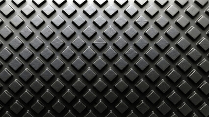 Closeup of black square patterns on a textured surface background design element