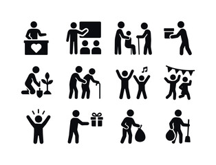 Community Activities Icons. community activities. Solid icon set