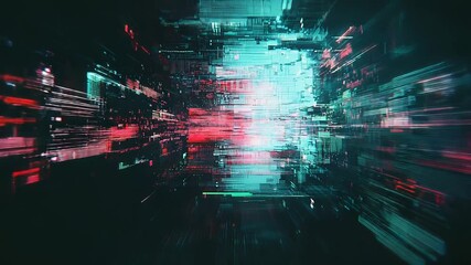 Digital glitch cyber technology network data background concept - Powered by Adobe