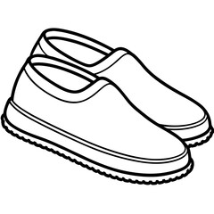 Ugg Tasman Slippers line art vector