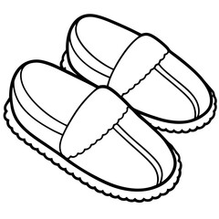 Obraz premium Ugg Tasman Slippers line art vector