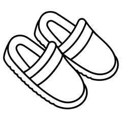 Obraz premium Ugg Tasman Slippers line art vector