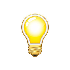 Illuminating Ideas: Vibrant yellow light bulb symbolizing creativity and innovation