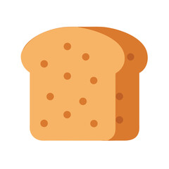 Illustration of two slices of bread on a white background