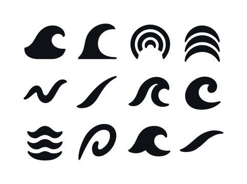 Vibrant Waves Icons. Vibrant Waves. Solid icon set of Vibrant Wa