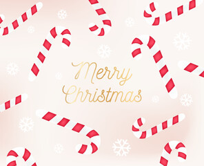 Illustration of New Year's candies on a light beige background.