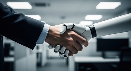 Human and Robot Collaboration in Modern Office Space with Handshake Representation