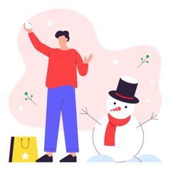 playing with snow  PNG File On Transparent Background	