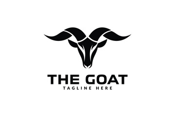 sheep head ram logo icon vector illustration	