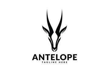 antelope logo vector illustration logo template