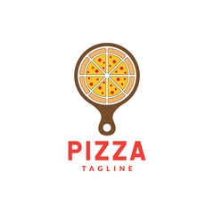 pizza logo vector illustration. pizza oven logo template