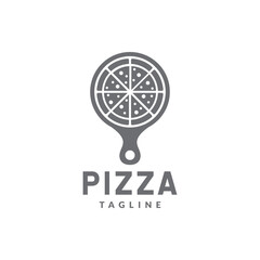 pizza logo vector illustration. pizza oven logo template