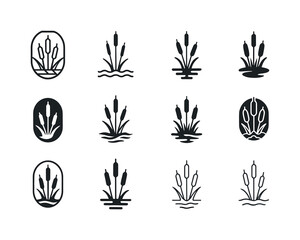 Fototapeta premium Wetland Preservation Icons. preserving wetlands. Icon set. Set L