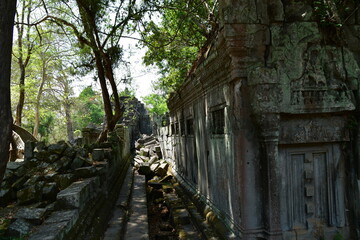 Naklejka premium カンボジア シェムリアップ遺跡群 ベン・メリア