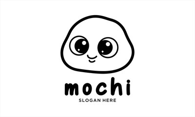 Cute Mochi Character Logo Design.