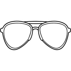 Fototapeta premium Sunglasses nose pad line art vector