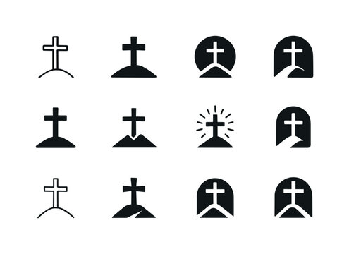 Faith Icon Variations. Faith in Jesus. Icon set. Set Logo of fai