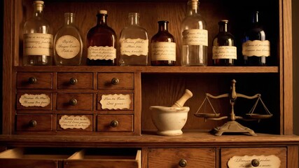 Vintage Pharmacy Apothecary Cabinet Historical Background