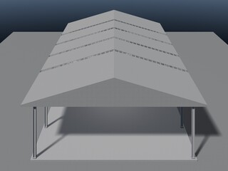 3D illustration of industrial project