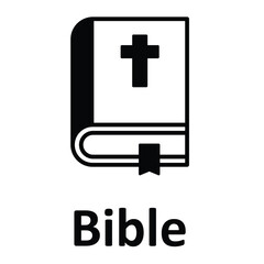 Fototapeta premium Bible Vector icon which can easily modify or edit