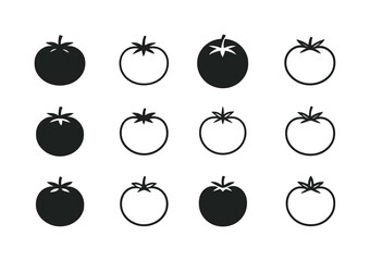 Fresh Vegetable Logos. Fresh vegetables. Icon set. Set Logo of f